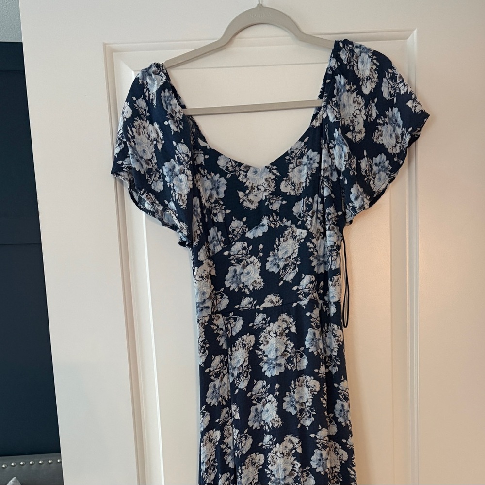 Altar'd State Navy Floral Maxi Dress